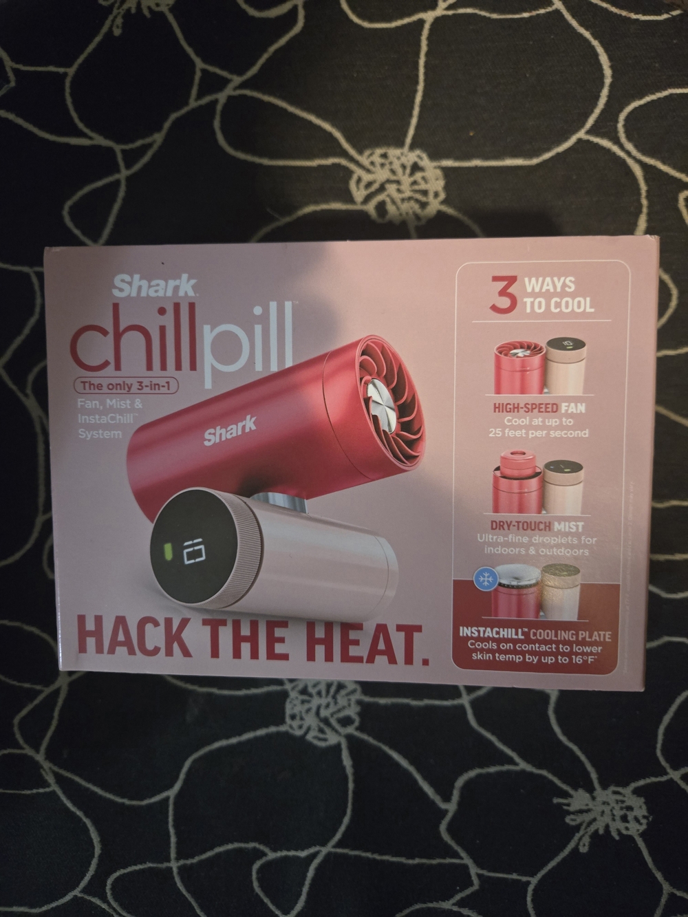 Shark Chillpill 3-in-1 Portable Cooling Fan & Mist - Pink